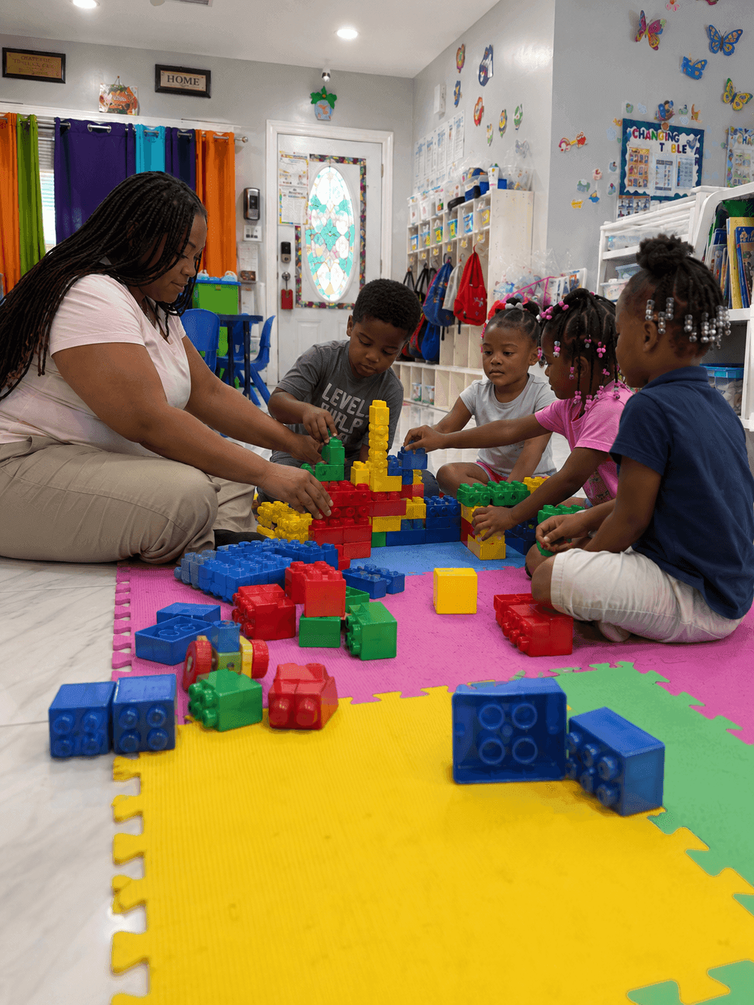 Students engaging in an activity