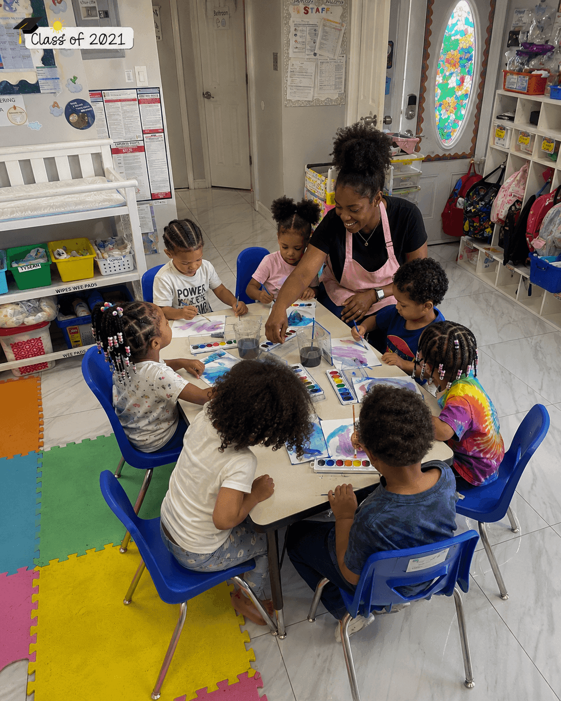 Kids exploring in the learning lab