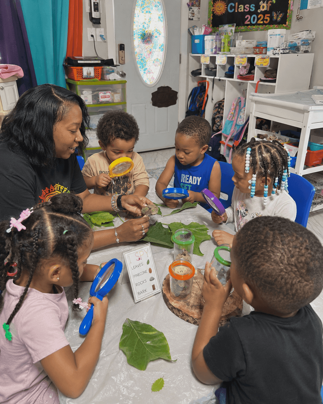 Toddlers playing during free-choice time